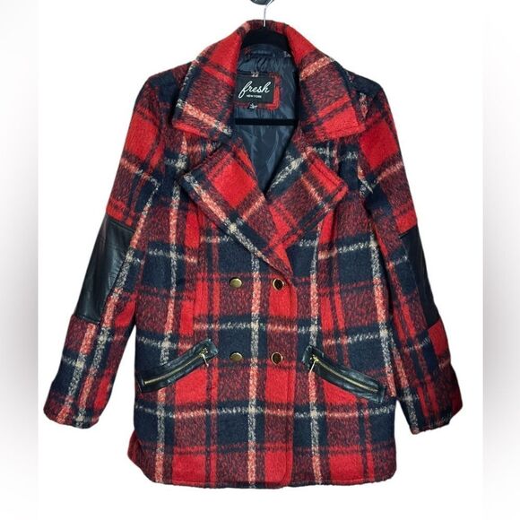 Jackets & Blazers - Fresh Plaid Coat Size Large